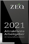 Logo: ZEQ 2021 Attraktivster Arbeitgeber im Gesundheitswesen.